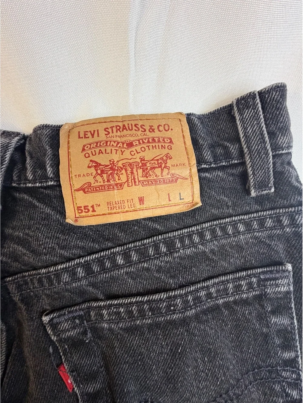 Levi's 551 black jeans